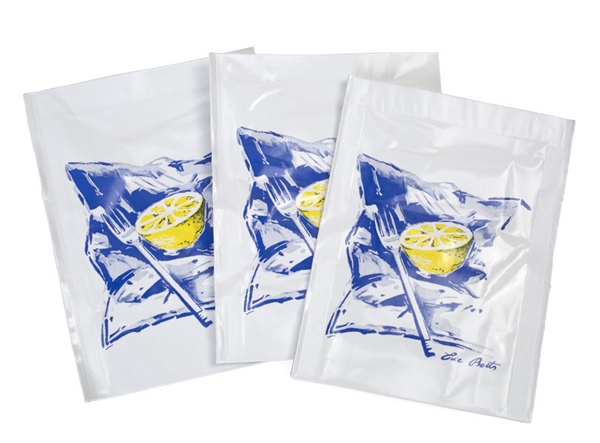 Våtservett osteril, 14x17,5cm med citrondoft