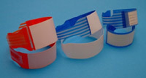 Identitetsband med tejplås Safeguard 825, barn/ungd tryckyta 60x22mm blå