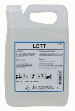 Allrengöringsmedel Lett, 5L parf pH=10,5/8,5 Svanen