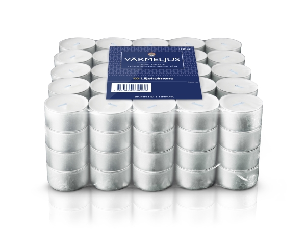 Värmeljus stearin, Ø 38mm 6 timmar aluminiumkopp