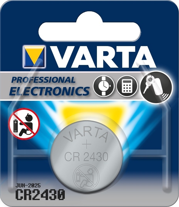 Batteri lithium 3V CR2430, Varta