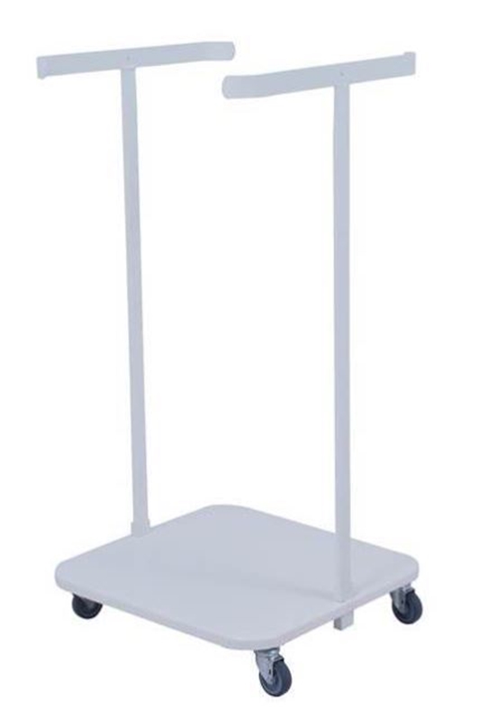 Säckhållare med hjul utan lock, 125L vit