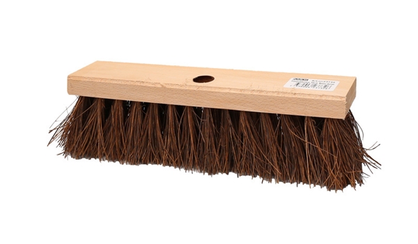 Piassavaborste trärygg, 30cm brun/naturborst