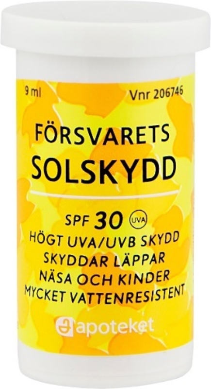 Solkräm hudsalva Försvarets, 9ml SPF 30
