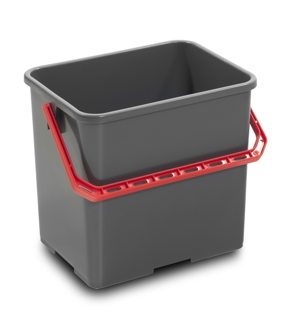 Hink fyrkantig plast, 6L röd