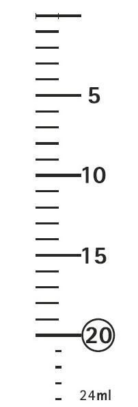 Spruta luerlock 3komp KD-Ject, 20ml grad 1ml centrerad - KD-Ject III - 2