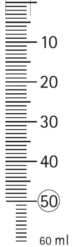 Spruta luerlock 3komp KD-Ject, 50/60ml grad 1ml centrerad - KD-Ject III - 2