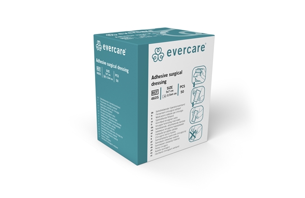 Absorberande häftande förband evercare, 5x7cm (dyna 2,5x4cm) - evercare® - 3