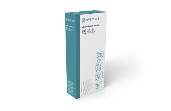 Absorberande häftande förband evercare, 10x25cm (dyna 5x20cm) - evercare® - 3