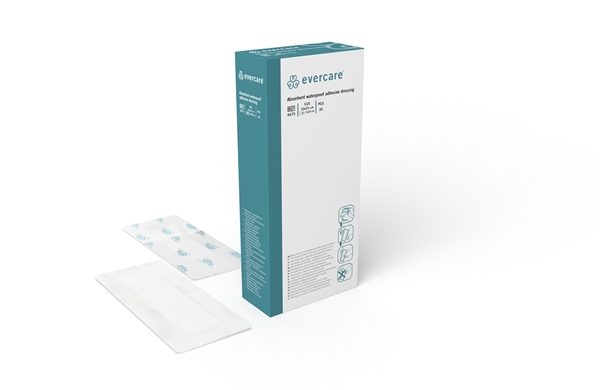 Absorberande häftande förband evercare duschbart, 10x25cm duschbar - evercare® - 1