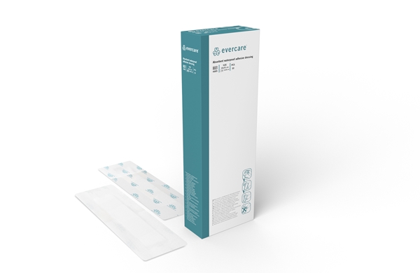 Absorberande häftande förband evercare duschbart, 10x35cm duschbar - evercare® - 1