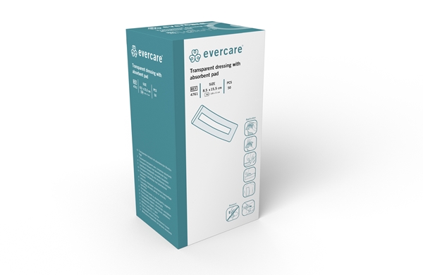 Sårfilm med dyna evercare, 8,5x15,5cm (dyna 3,8x11cm) - evercare® - 3