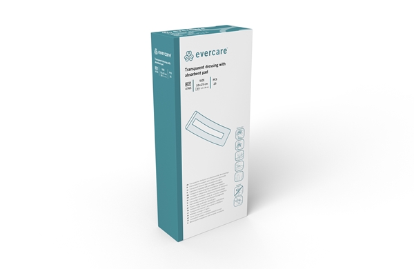 Sårfilm med dyna evercare, 10x25cm (dyna 5,5x20cm) - evercare® - 3