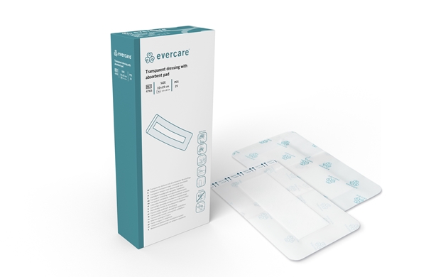 Sårfilm med dyna evercare, 10x25cm (dyna 5,5x20cm) - evercare® - 1