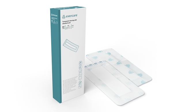 Sårfilm med dyna evercare, 10x35cm (dyna 5,5x30cm) - evercare® - 1