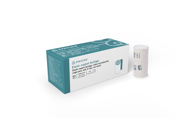 Stödbinda evercare, 8cmx4m bom/poly cellof clip - evercare® - 1