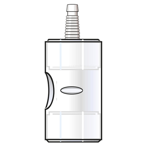 Fuktvärmeväxlare PharmaTrachOxygen, 12ml O2-nippel - PharmaTrachOxygen