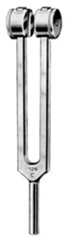 Stämgaffel med dämpare tysk, C128 AlMg, 205mm