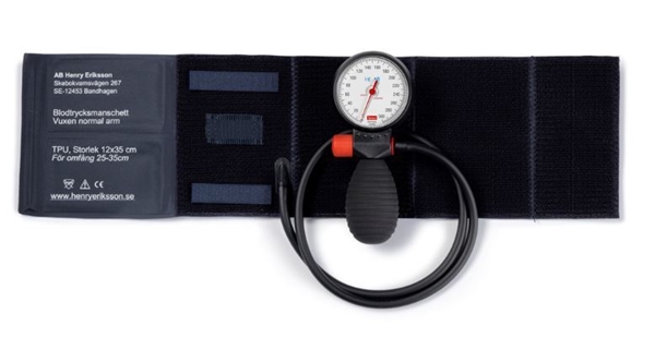 Blodtrycksmätare HE manuell pvcfri, 12x35cm m Boso handmanometer