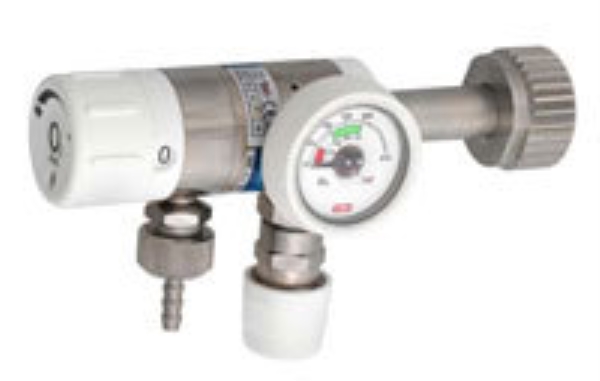 Flaskregulator Mediselect, med roterande utlopp