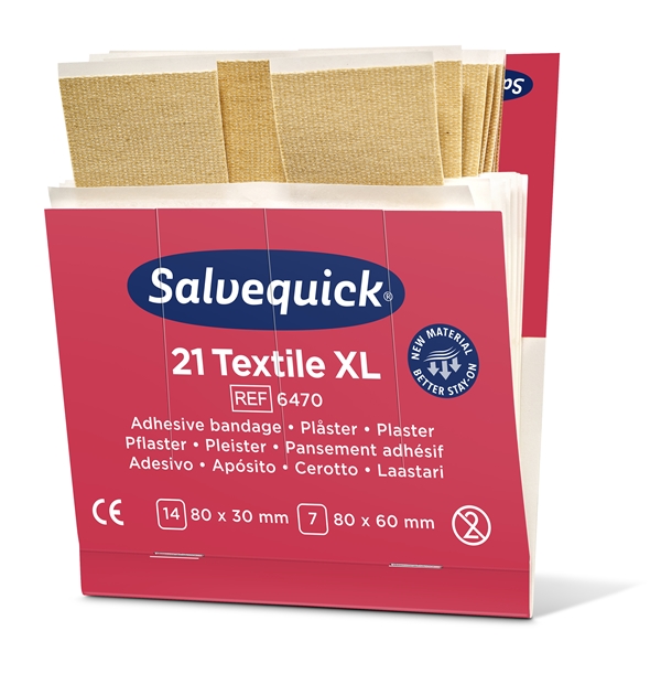 Plåster Salvequick refill, 21 Textile XL - Salvequick - 3