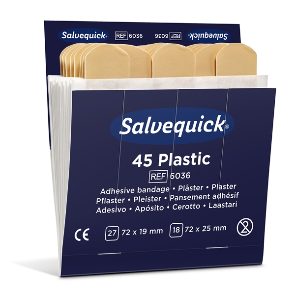 Plåster Salvequick refill, 45 Plastic - Salvequick - 2