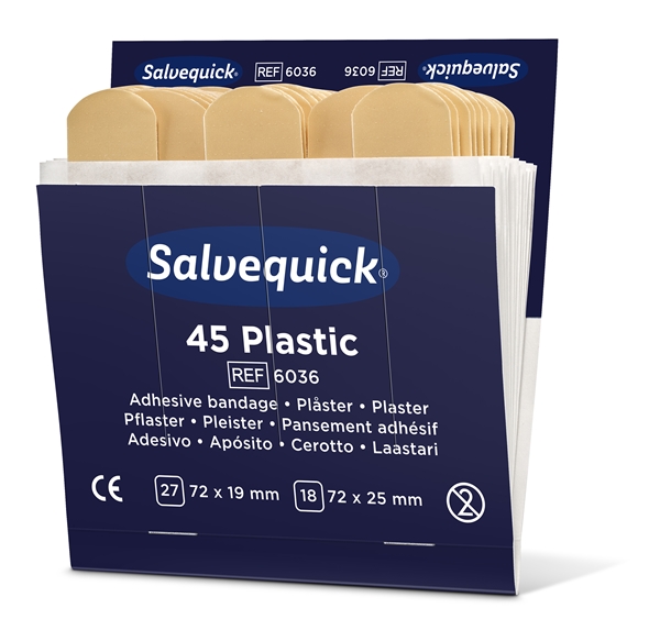 Plåster Salvequick refill, 45 Plastic - Salvequick - 3