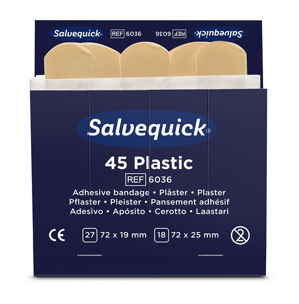 Plåster Salvequick refill, 45 Plastic - Salvequick - 1