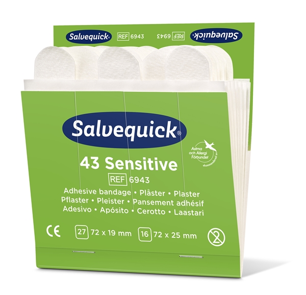 Plåster Salvequick refill, 43 Sensitive - Salvequick - 3