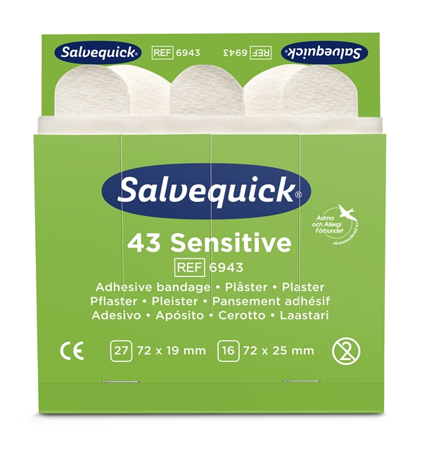 Plåster Salvequick refill, 43 Sensitive - Salvequick - 1