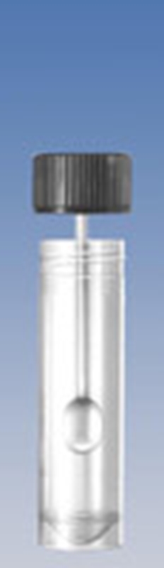 Faecesrör med sked 20ml, 76x20mm PP plan botten 