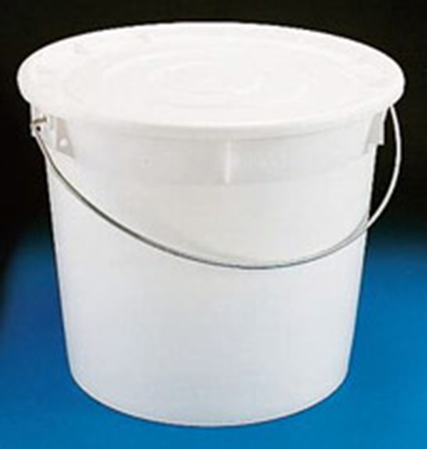 Hink plast med lock, 5,5L vit PP