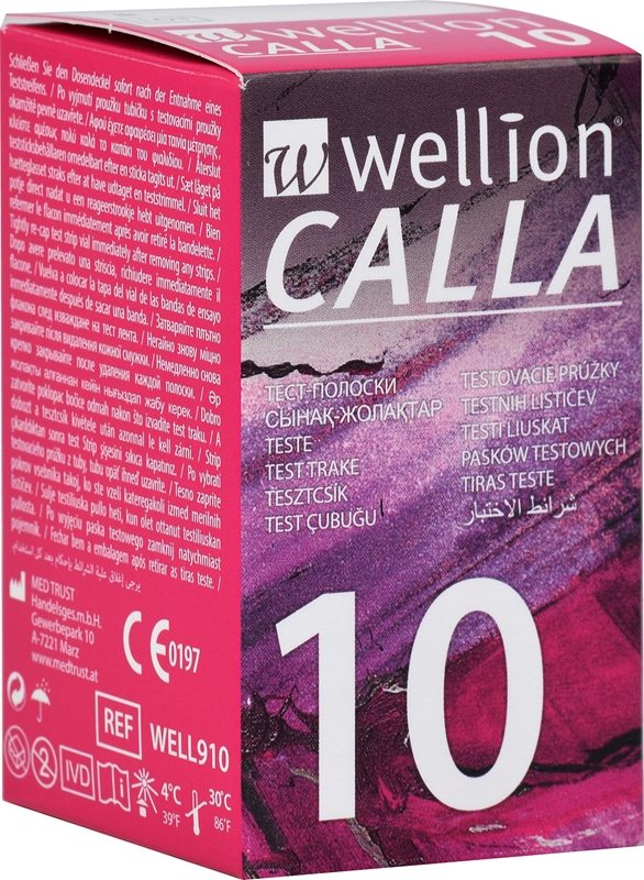 Teststicka blodglukos, Wellion CALLA 1x10st - 1