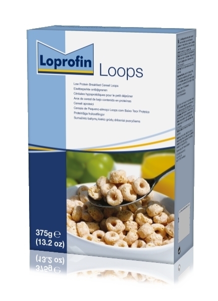 Loprofin Frukostflingor (Loops) glutenfri, 1x375g lågprotein