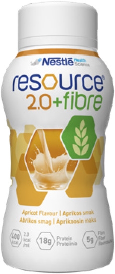 Resource 2.0+fibre , 4x200ml aprikos