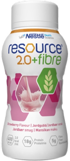 Resource 2.0+fibre , 4x200ml jordgubb