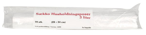 Plastpåse HD, 3L 10my transparent