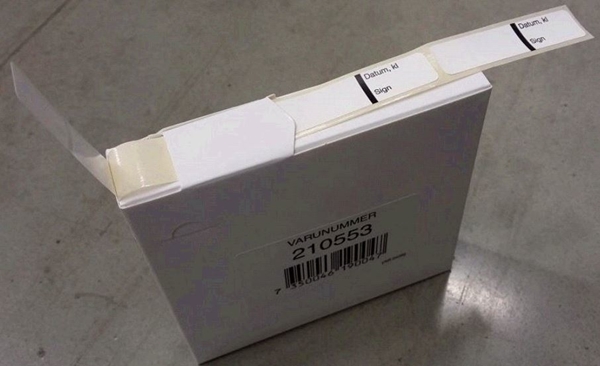 Etikett Neutral för spruta, 12x50mm - Neutral