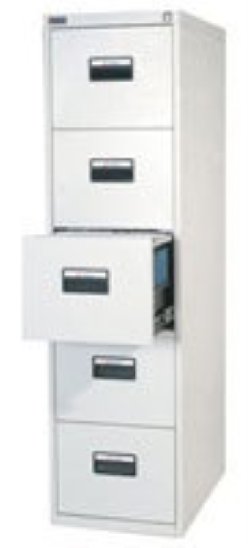 Journal/Arkivskåp A4, 5 lådor vitt