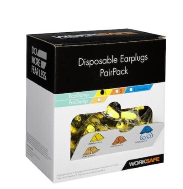 Öronpropp EcoDamp L Worksafe, Soft fit gula 200par/fp - MOLDEX - 1
