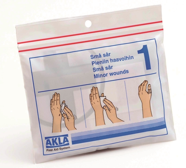 Förbandspåse 1 Små sår, 6tvättare+2tork+13plåster