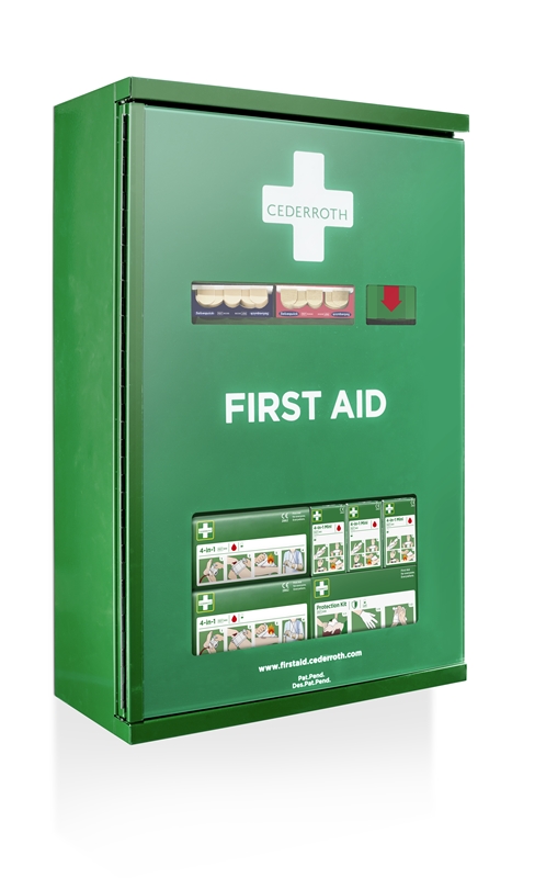 Första hjälpen skåp Cederroth, 42x55x19cm plåt - 1