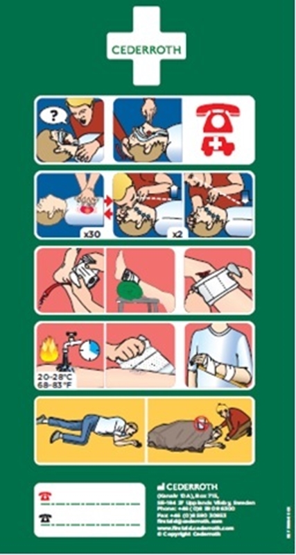 Första hjälpen Plansch, 18x33cm Cederroth