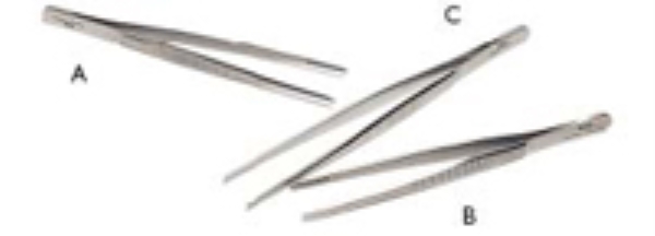 Pincett rak rund spets, 15cm