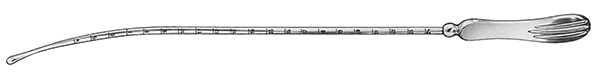 Sond uterus med knopp, 32cm graderad, Sims