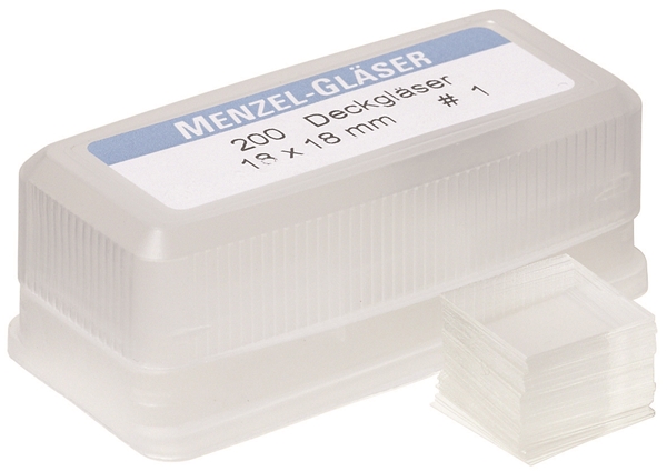 Täckglas Menzel, 18x18mm Nr 1