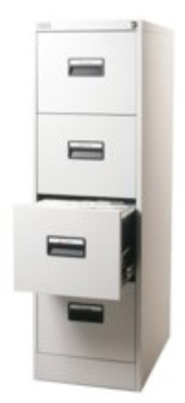 Journal/Arkivskåp A4, 4 lådor vitt