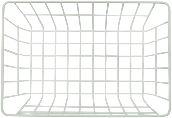 Papperskorg väggmonterad, 20L trådkorg vit - 3