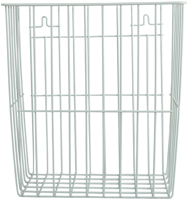 Papperskorg väggmonterad, 20L trådkorg vit - 1