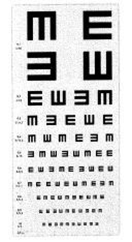 Syntavla Snellen E, 5m 11 rader